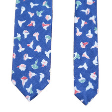 Liberty Of London by Berkley Tie Blue Pink Floral Necktie Skinny Wedding Dandy