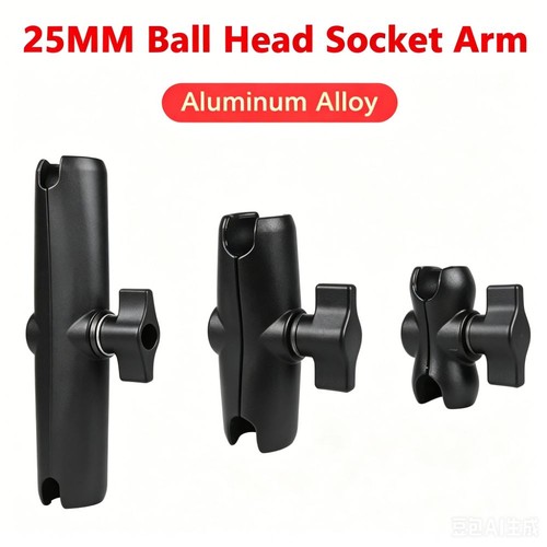 Double socket ram mount - double, action