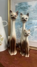Vintage 1970s Ceramic Cat Trio