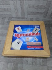 Rummikub Special Edition - Wooden Box - Tomy - Rare Variant INCOMPLETE 