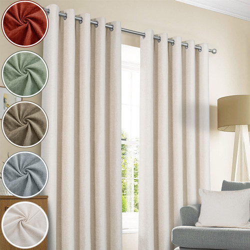 Chenille eyelet curtains - chenille,