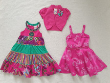Debenhams Girls Butterfly By Matthew Williamson Pink Dresses & Shrug 6-7 Years