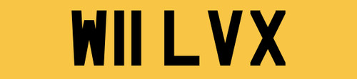 Will wills number plate - wills,
