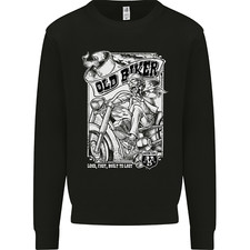 Old Man Biker Motorcycle Motorbike Mens Sweatshirt Jumper
