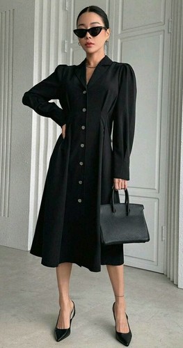 Black coat worn once siz - coat.,