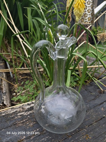 Antique victorian etched glass - etched,