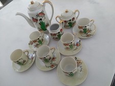 Delicate Vintage Hand Painted Japanese Lustreware Coffee/Tea Set by KLIMAX 