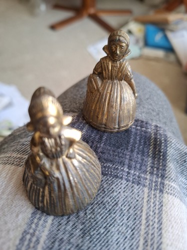 Small brass figurine bells - figurine,