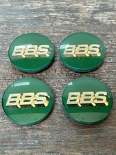 GENUINE BBS 3D Green & Gold Centre Caps 56mm