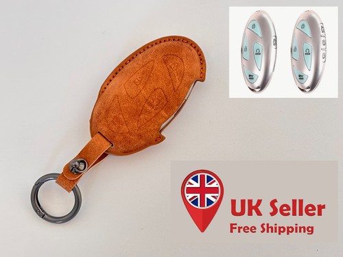 Stock brown leather key - -,