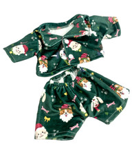 Christmas Puppies & Kittens Teddy Bear 16" PJs Pyjamas clothes fit build a bear