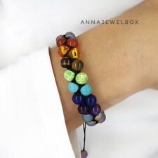 7 Chakra Bracelet Crystal Jewellery Healing Stones Balance Reduce Anxiety Stress