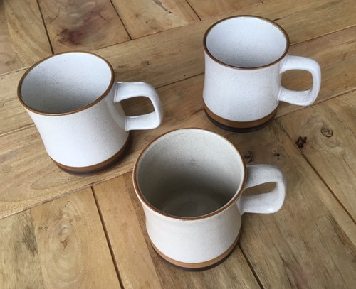 Three denby potters wheel mugs - three,