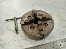 4" 4 jaw independent Burnerd chuck for Boxford 1 1/2" x 8TPI spindle a bit mucky