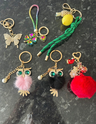 Mixed charm keyrings - charm, bundle