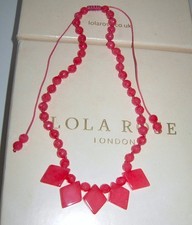 LOLA ROSE BEAUTIFUL RED QUARTZITE ADJUSTABLE 16"-26" NECKLACE NEW NIKKI & ME QVC