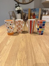 Whittard Of Chelsea Large Tall Latte Coffee Mug Collection Multicoloured x4 Used