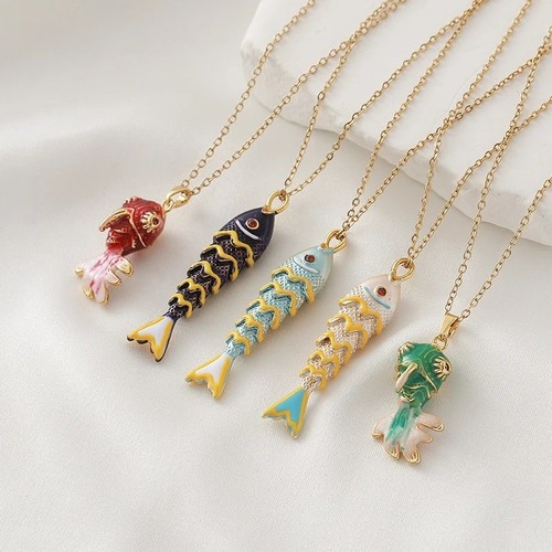 Enamel articulated fish - enamel,