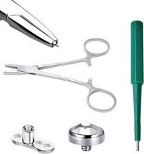 14G Dermal Piercing Kit 4mm CZ