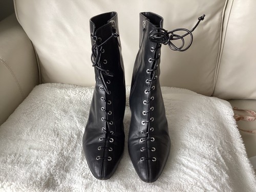 Zara black genuine - , leather