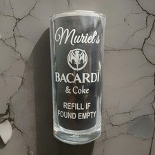 PERSONALISED BACARDI GLASS