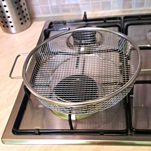 Stainless steel mesh colander - stainless,