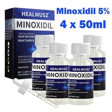 4 Pack Minoxidil 5% Extra Strength Men Hair Regrowth Treatment 4 Month Supply