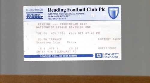 Used ticket reading v - reading,