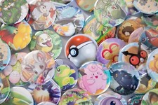 Pokemon Button Badges x 15 - Party Bag Bundle - Upcycled Pokemon Cards - 32 mm 