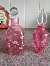 Pair Red Glass Perfume