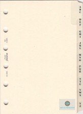 Filofax Pocket size A-Z Index (9-Tab) Cream Divider Refill 211682