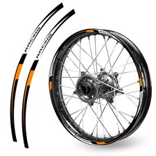 For HONDA XR 650R 00-07 06 05 Wheel Stickers Rim 21" 18" Dirt Bike R02B Orange