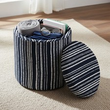 Modern Blue Striped Fabric