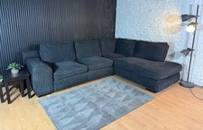 New Stock! HIGH STREET BRAND Sofology Large Black Corner Sofa
