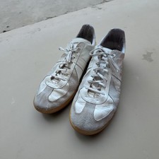 Vintage GAT BW Sport German Army White Leather Low-Top Sneakers Shoes Size US 11