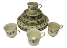 16 Pcs Vtg Holly Holiday Dish