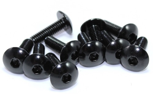 10x black aluminium - m6, x
