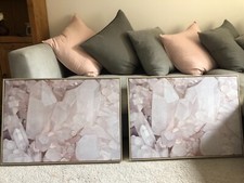 NEXT HOME Blush pink crystal canvas picture sets