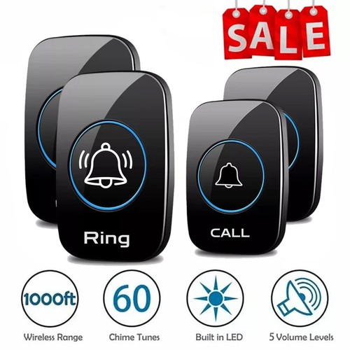 Loud wireless doorbell plug - 2x,