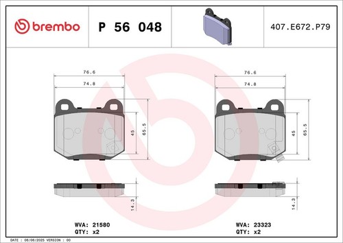 Brembo rear brake - brake, pad