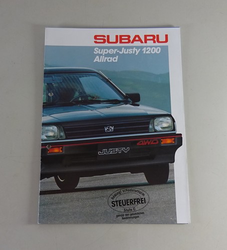 Folder brochure subaru justy - folder/brochure,