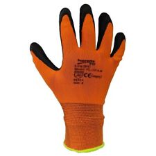 Latex Foam Coated Orange Black Safety Builders Gardening Work Gloves 120 Pairs