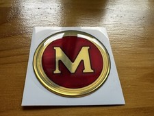 Morris domed resin badge - morris, m
