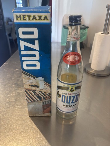 Vintage 1970s ouzo metaxa - ouzo,