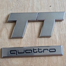 Audi TT Mk1 8N TT and Quattro Rear Bumper Badges Logo Emblem 