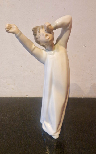 Lladro yawning boy figurine - lladro,