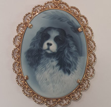 Gold Cameo Spaniel 9ct Pendant