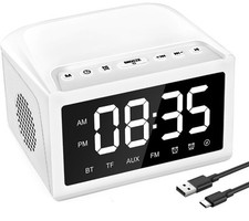 Clock Wireless Speaker Bluetooth Digital USB Charging Port