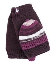 Heat Holders Womens Ladies Winter Warm Thermal Bronte Converter Hat Gloves Set