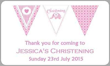Christening Pink Bunting